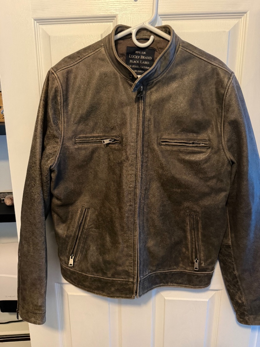 Lucky Brand Distressed Leather Jacket